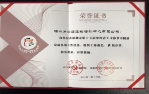 2021年17届来深青工组织奖